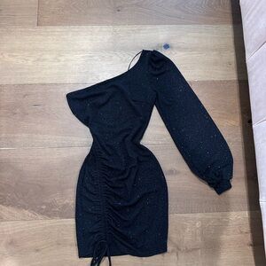 Windsor One-Shoulder Black Dress